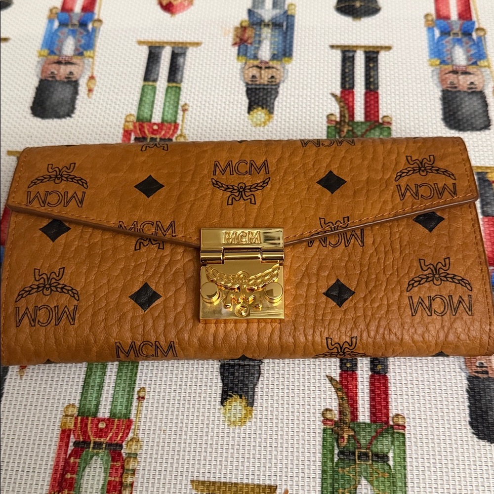 MCM Tan Leather Chain Bag